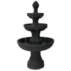 Sunnydaze Decor Sunnydaze 43"H Electric Fiberglass And Resin 3-Tier Flower Blossom Outdoor Water Fountain -Sunnydaze Decor GUEST 002388af c5af 4f86 846a 732316043afa