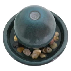 Sunnydaze Decor Sunnydaze Indoor Home Decorative Smooth Glazed Ceramic Orb Tabletop Water Fountain Feature - 7" - Green -Sunnydaze Decor GUEST 01156ac3 6fdb 4f56 a42b f023a51f9734