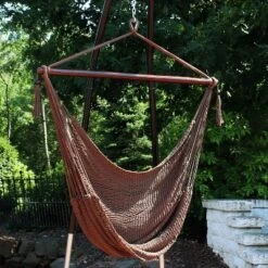 Sunnydaze Decor Sunnydaze Caribbean Style Extra Large Hanging Rope Hammock Chair Swing For Backyard And Patio