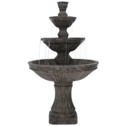 Sunnydaze Decor Sunnydaze 55"H Electric Polystone Classic Style 3-Tier Designer Outdoor Water Fountain -Sunnydaze Decor GUEST 02db5730 697f 4034 9167 d0fe347648d3