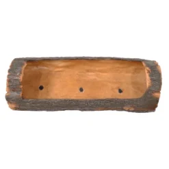 Sunnydaze Decor Sunnydaze Polyresin Decorative Outdoor Raised Rustic Log Planter For Garden, Patio, Deck, Yard, Porch And Balcony - 35" W - Brown -Sunnydaze Decor GUEST 0508c752 3de9 42b6 b9f7 c26951cbf69a