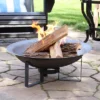 Sunnydaze Decor Sunnydaze Outdoor Camping Or Backyard Cast Iron With Heat Resistant Finish Modern Round Fire Pit Bowl With Stand - 23" - Bronze