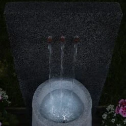 Sunnydaze Decor Sunnydaze 35"H Electric Polyresin Three Stream Monterno Outdoor Water Fountain With LED Light -Sunnydaze Decor GUEST 05899fd0 6b45 4bda 9ef7 d06390a330b0