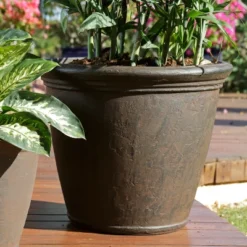 Sunnydaze Decor Sunnydaze Indoor/Outdoor Patio, Garden, Or Porch Weather-Resistant Double-Walled Anjelica Flower Pot Planter - 24" -Sunnydaze Decor GUEST 059bec10 f422 4091 91ec f02d0aa38580