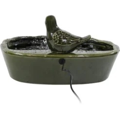 Sunnydaze Decor Sunnydaze Outdoor Solar Powered Glazed Ceramic Dove Water Fountain With Submersible Pump And Filter - 7" - Green -Sunnydaze Decor GUEST 075fca8b 0b76 49ed aa69 7223a5f8ffc3