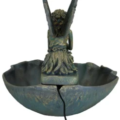 Sunnydaze Decor Sunnydaze 30"H Electric Fiberglass Fairy Shell Outdoor Water Fountain -Sunnydaze Decor GUEST 09d85d82 b4cd 4c9d bf72 91518c372cef