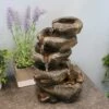 Sunnydaze Decor Sunnydaze Indoor Office Entryway Tabletop Serene Rocky Falls Water Fountain Feature With LED Light - 10"