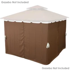 Sunnydaze Decor Sunnydaze Outdoor Gazebo 4-Piece Polyester Fabric Privacy Sidewall Set For 10' X 10' Gazebo - 80" H X 103" W 12 Sunnydaze Decor Sunnydaze Outdoor Gazebo 4-Piece Polyester Fabric Privacy Sidewall Set For 10' X 10' Gazebo - 80" H X 103" W -Sunnydaze Decor GUEST 0d7e1d67 9112 41cb 9a0d 49ec13bd082b