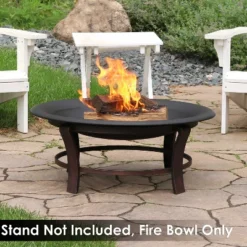 Sunnydaze Decor Sunnydaze Outdoor Camping Or Backyard Replacement Round Steel With Heat-Resistant Paint Finish Fire Pit Bowl - Black -Sunnydaze Decor GUEST 0e2a27db e94c 4b5f acd3 bbb4d78809bc