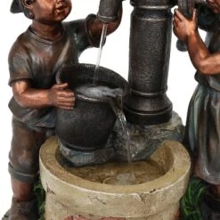 Sunnydaze Decor Sunnydaze 24"H Electric Polyresin Jack And Jill At Farmhouse Pump And Well Outdoor Water Fountain -Sunnydaze Decor GUEST 0fe42cc3 e007 45c1 969e c3954ff393c6