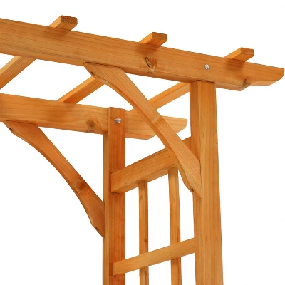 Sunnydaze Decor Sunnydaze Durable Wooden Arbor For Gardening, Walkways, And Wedding Decor With Weatherproof Finish - 78" 3 Sunnydaze Decor Sunnydaze Durable Wooden Arbor For Gardening, Walkways, And Wedding Decor With Weatherproof Finish - 78" - Image 3