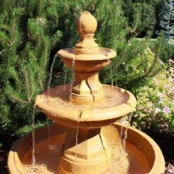 Sunnydaze Decor Sunnydaze 40"H Electric Fiberglass And Resin 3-Tier Tropical Style Outdoor Water Fountain -Sunnydaze Decor GUEST 1323defe f28c 494f bcb5 8f4c6ef271a1