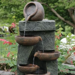 Sunnydaze Decor Sunnydaze 39"H Electric Polyresin And Fiberglass Cascading Earthenware Tiered Outdoor Water Fountain -Sunnydaze Decor GUEST 1369a1f8 0692 4b75 9fe9 7697f9cce95e