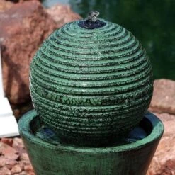 Sunnydaze Decor Sunnydaze Outdoor Polyresin Desert Spring Solar Powered Water Fountain With Battery Backup, Submersible Pump, And Panel - 30" -Sunnydaze Decor GUEST 14311a15 6590 48d5 88bf 799ea17ff95b