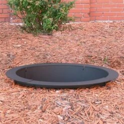 Sunnydaze Decor Sunnydaze Outdoor Heavy-Duty Steel Portable Above Ground Or In-Ground Round Fire Pit Liner Ring - 27" - Black -Sunnydaze Decor GUEST 17256b29 23c6 419d 93c3 46edb6320634