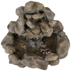 Sunnydaze Decor Sunnydaze 18"H Electric Resin Rocky Ravine Waterfall Outdoor Water Fountain -Sunnydaze Decor GUEST 179d12f0 15af 40c4 b89e fe1060f57754