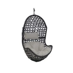Sunnydaze Decor Sunnydaze Outdoor Resin Wicker Patio Cordelia Hanging Basket Egg Chair Swing With Cushion And Headrest - 2pc -Sunnydaze Decor GUEST 1a4229c1 fbf7 4ab0 b00f c059357f2ac8