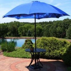 Sunnydaze Decor Sunnydaze Outdoor Aluminum Inside Out Patio Umbrella With Push Button Tilt And Crank - 9' -Sunnydaze Decor GUEST 1b902c4d 5483 4ae2 9bfd 81affcd9ffce