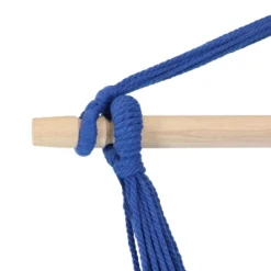 Sunnydaze Decor Sunnydaze Double Cushion Hanging Rope Hammock Chair Swing - 265 Lb Weight Capacity - Cornflower Stripes -Sunnydaze Decor GUEST 1d1947e7 0ca2 402f 9e2b a43b7090993c