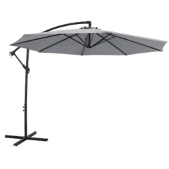 Sunnydaze Decor Sunnydaze Outdoor Steel Cantilever Offset Patio Umbrella With Air Vent, Crank, And Base - 9.25' -Sunnydaze Decor GUEST 1e3fb5e6 0d59 4008 8b5b 16efb5cce045