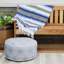 Sunnydaze Decor Sunnydaze Indoor/Outdoor All-Weather, Water-Resistant Inflatable Blow Up Ottoman Pouf -Sunnydaze Decor GUEST 20978e86 81de 40b9 aa78 b026c34c1091