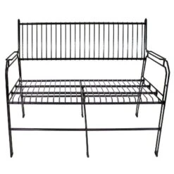 Sunnydaze Decor Sunnydaze Indoor/Outdoor Modern Furniture Steel Wire Patio Bench - Black - 30.75" H -Sunnydaze Decor GUEST 226bb6d4 4fbe 4349 8080 81e24f6e746e