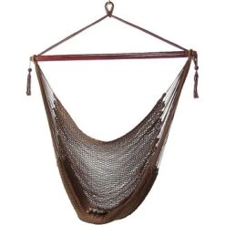 Sunnydaze Decor Sunnydaze Caribbean Style Extra Large Hanging Rope Hammock Chair Swing For Backyard And Patio -Sunnydaze Decor GUEST 237579b0 7efd 4be2 82f6 1de694bf27ca