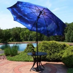 Sunnydaze Decor Sunnydaze Outdoor Aluminum Inside Out Patio Umbrella With Push Button Tilt And Crank - 9' -Sunnydaze Decor GUEST 2662fe1a 5bcb 4bd8 b722 d690bec3ff36