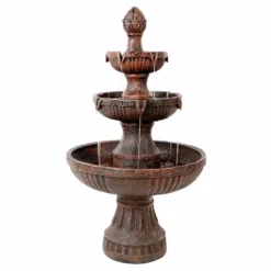Sunnydaze Decor Sunnydaze 43"H Electric Fiberglass And Resin 3-Tier Flower Blossom Outdoor Water Fountain -Sunnydaze Decor GUEST 266e92f9 8bcd 4d01 a852 5d5ad59173b7