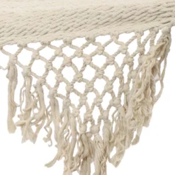 Sunnydaze Decor Sunnydaze Heavy-Duty 2-Person Woven Polyester Style Hammock With Crocheted Edges And Wooden Spreader Bars - 600 Lb Weight Capacity -Sunnydaze Decor GUEST 27be7554 3d8c 474d 89a0 169e40af6b41