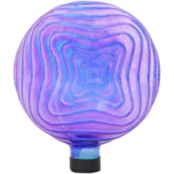 Sunnydaze Decor Sunnydaze Rippled Texture Indoor/Outdoor Gazing Globe Glass Garden Ball - 10" Diameter -Sunnydaze Decor GUEST 2b749b04 8667 40ea 8d28 e31e7b74e4dc