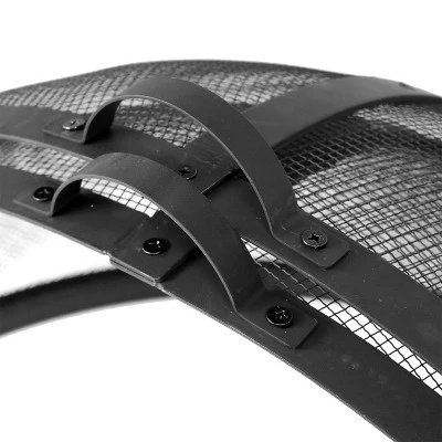 Sunnydaze Decor Sunnydaze Outdoor Heavy-Duty Steel Mesh Round Easy-Opening Camp Fire Pit Spark Screen Lid With Hinged Door - Black 4 Sunnydaze Decor Sunnydaze Outdoor Heavy-Duty Steel Mesh Round Easy-Opening Camp Fire Pit Spark Screen Lid With Hinged Door - Black - Image 4