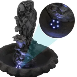 Sunnydaze Decor Sunnydaze Outdoor Polyresin Fairy Flower Solar Powered Water Fountain Feature With Battery Backup - 42" -Sunnydaze Decor GUEST 2c9b5c97 eeca 4d4a bbac 0cda330a8801