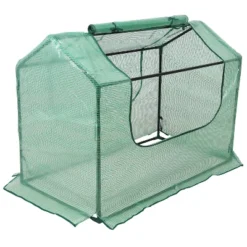 Sunnydaze Decor Sunnydaze Mini Greenhouse With 2 Zippered Side Doors - Green -Sunnydaze Decor GUEST 2d92e3a9 38c0 4fde 8c38 e3027495e545