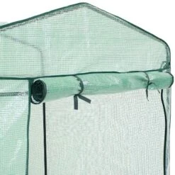 Sunnydaze Decor Sunnydaze Outdoor Portable Growing Rack Petite Deluxe Mini Walk-In Greenhouse With Roll-Up Door - 1 Shelf - Green -Sunnydaze Decor GUEST 2e450bb6 ffe6 4fca 9ef5 493c3f226c53