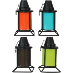 Sunnydaze Decor Sunnydaze Outdoor Metal Patio Deck Poolside Lawn Tabletop Torch Set - Green, Blue, Orange, And Brown -Sunnydaze Decor GUEST 2ea29540 2f7b 4bcd 8d38 ccecf4cd3a2e