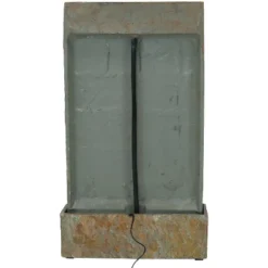 Sunnydaze Decor Sunnydaze 32"H Electric Slate And Metal Climbing Vines Outdoor Water Fountain With LED Light -Sunnydaze Decor GUEST 2ef5f705 3c86 4705 87fd 544165981a21