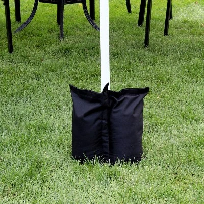 Sunnydaze Decor Sunnydaze Polyester Sandbag Canopy Weights - Black - Set Of 4 1 Sunnydaze Decor Sunnydaze Polyester Sandbag Canopy Weights - Black - Set Of 4