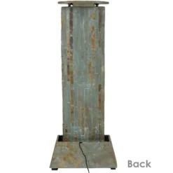 Sunnydaze Decor Sunnydaze 49"H Electric Natural Slate Tower Column Indoor/Outdoor Water Fountain With LED Light -Sunnydaze Decor GUEST 30f921d4 c80d 4325 ad93 243a3492d200
