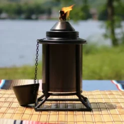 Sunnydaze Decor Sunnydaze Outdoor Metal Patio Deck Poolside Lawn Tabletop Torch Set - Green, Blue, Orange, And Brown -Sunnydaze Decor GUEST 30fe5846 d9a2 4e69 b29b 341a59250500