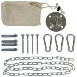 Sunnydaze Decor Sunnydaze Indoor/Outdoor Cotton Rope Hammock Chair Bohemian Macrame Hanging Netted Swing With Mounting Hardware, Seat Cushion, And Tassels -Sunnydaze Decor GUEST 34b4d478 b319 4a34 aaa4 f39717bd0060