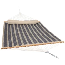 Sunnydaze Decor Sunnydaze Two-Person Quilted Fabric Hammock With Spreader Bars - 450 Lb Weight Capacity -Sunnydaze Decor GUEST 34bd7b3f 4ee7 49e2 bd1c d5ad9c304a49