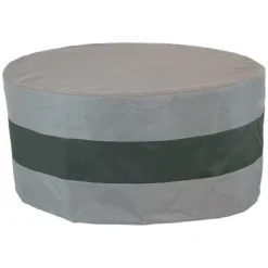 Sunnydaze Decor Sunnydaze Outdoor Heavy-Duty Weather-Resistant 300D Polyester Round 2-Tone Fire Pit Cover - Gray And Green -Sunnydaze Decor GUEST 354f79fb 8933 421f bedc 3635e2002f3f