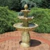Sunnydaze Decor Sunnydaze 46"H Electric Polystone 3-Tier Classic Tulip Outdoor Water Fountain
