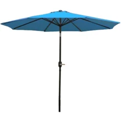 Sunnydaze Decor Sunnydaze Outdoor Aluminum Patio Table Umbrella With Polyester Canopy And Push Button Tilt And Crank - 9' -Sunnydaze Decor GUEST 36a739ce c1d9 458c b0c1 27797dda8c29