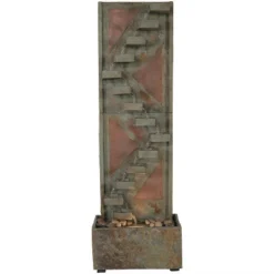 Sunnydaze Decor Sunnydaze 48"H Electric Natural Slate And Copper Accents Descending Staircase Outdoor Water Fountain With LED Light -Sunnydaze Decor GUEST 37de7cd1 4117 4458 9f47 c0abddf6d710
