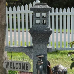 Sunnydaze Decor Sunnydaze 40"H Electric Polyresin Children Playing With Water Faucet Outdoor Water Fountain With LED Lights -Sunnydaze Decor GUEST 3b055b52 40fb 4b41 ba66 302a1099026f