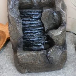 Sunnydaze Decor Sunnydaze Indoor Home Office Decorative Resin Stony Rock Waterfall Tabletop Water Fountain - 11" - Gray -Sunnydaze Decor GUEST 3b6410f7 8267 4b1d 950f db69404a12f4
