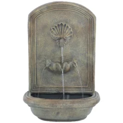 Sunnydaze Decor Sunnydaze 27"H Electric Polystone Seaside Outdoor Wall-Mount Water Fountain -Sunnydaze Decor GUEST 3f01a996 becd 4736 8a7b e6a35199a8e3
