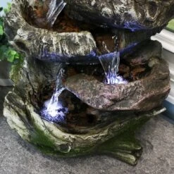 Sunnydaze Decor Sunnydaze Indoor Decorative Calming 5-Step Rock Falls Waterfall Tabletop Water Fountain With LED Lights - 14" -Sunnydaze Decor GUEST 41f2469e 86f3 49fe a913 9996c04b8497